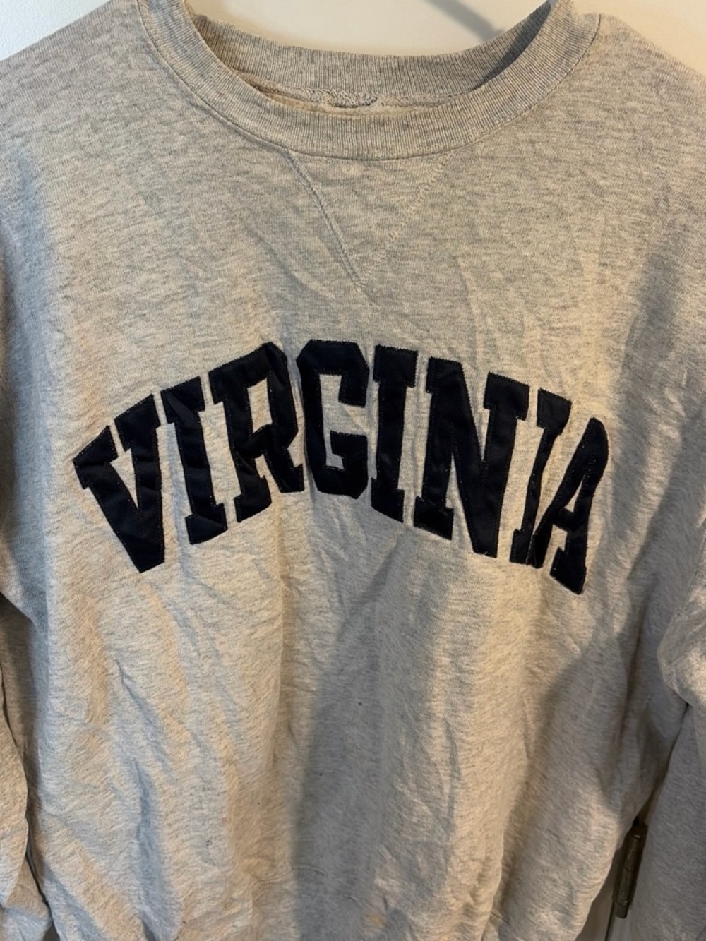 Gray Virginia Appliqué Crewneck Sweatshirt